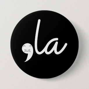 Retro Cat Comma La Kamala Harris für den Präsident Button