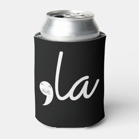 Retro Cat Comma La Kamala Harris für den Präsident Dosenkühler (Kanne Vorderseite)