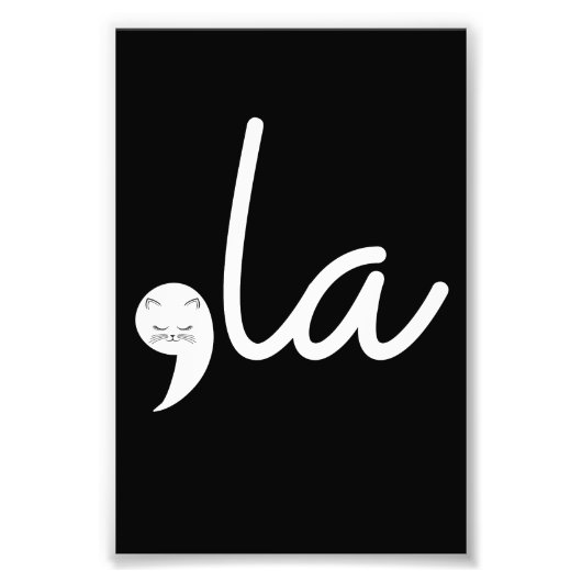 Retro Cat Comma La Kamala Harris für den Präsident Fotodruck (Vorne)