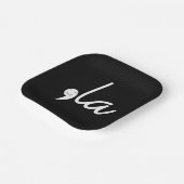 Retro Cat Comma La Kamala Harris für den Präsident Pappteller (Gewinkelt)