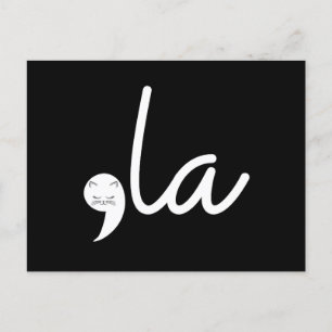 Retro Cat Comma La Kamala Harris für den Präsident Postkarte