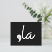 Retro Cat Comma La Kamala Harris für den Präsident Postkarte (Stehend Vorderseite)