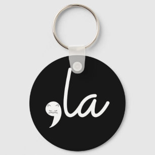 Retro Cat Comma La Kamala Harris für den Präsident Schlüsselanhänger