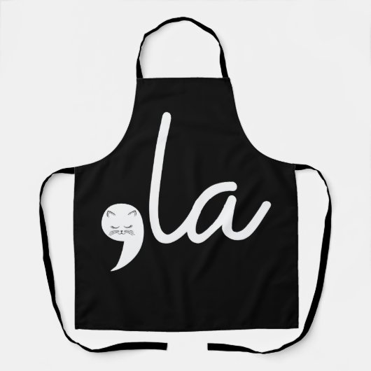 Retro Cat Comma La Kamala Harris für den Präsident Schürze (Vorderseite)