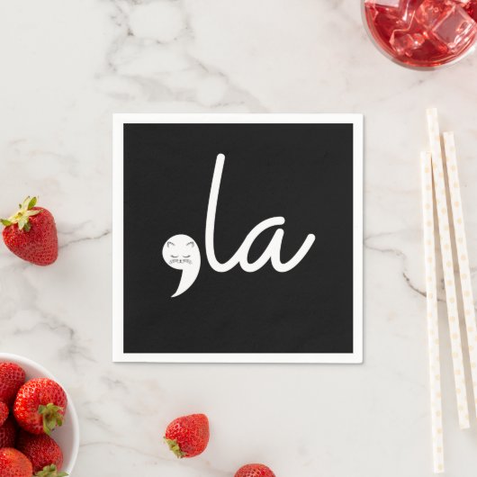 Retro Cat Comma La Kamala Harris für den Präsident Serviette (Beispiel)