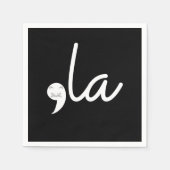 Retro Cat Comma La Kamala Harris für den Präsident Serviette (Vorderseite)