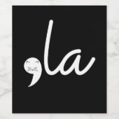 Retro Cat Comma La Kamala Harris für den Präsident Weinetikett (Einzelnes Label)