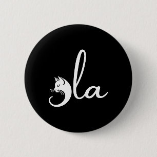 Retro Cat Comma La Kamala Harris für Präsident 200 Button