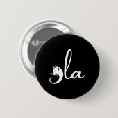 Retro Cat Comma La Kamala Harris für Präsident 200 Button (Vorne & Hinten)