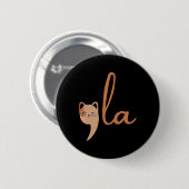 Retro Cat Comma La Kamala Harris für Präsident 200 Button (Vorne & Hinten)
