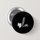 Retro Cat Comma La Kamala Harris für Präsident 200 Button (Vorne & Hinten)