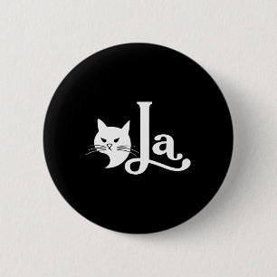 Retro Cat Comma La Kamala Harris für Präsident 200 Button