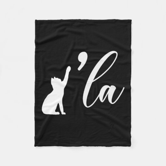 Retro Cat Comma La Kamala Harris für Präsident 200 Fleecedecke (Vorderseite)