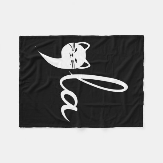 Retro Cat Comma La Kamala Harris für Präsident 200 Fleecedecke (Vorderseite (Horizontal))