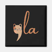 Retro Cat Comma La Kamala Harris für Präsident 200 Magnet (Vorne)