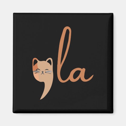 Retro Cat Comma La Kamala Harris für Präsident 200 Magnet (Vorne)