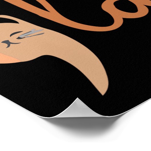 Retro Cat Comma La Kamala Harris für Präsident 200 Poster (Ecke)