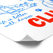 Retro Cat Dad Club Life Is Better With Cats Funny  Poster (Ecke)