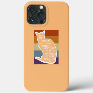 Retro Cat Dad Frohen Vatertag von der Katze Beste Case-Mate iPhone Hülle