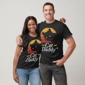Retro Cat Daddy Black Cat Design T-Shirt (Unisex)