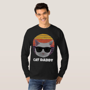 RETRO CAT DADDY VINTAG 80er STYLE T - SHIRT