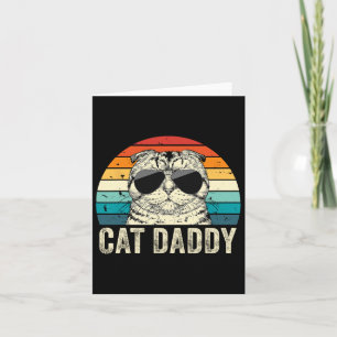 Retro Cat Daddy Vintag gestört Scottish Fold C Karte