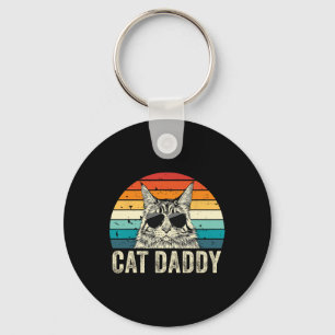 Retro Cat Daddy Vintage abgenutzt Maine Coon Katze Schlüsselanhänger