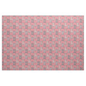 Retro Cat Grafisches Muster Grau Stoff (Fat Quarter (45,7 x 55,9 cm))