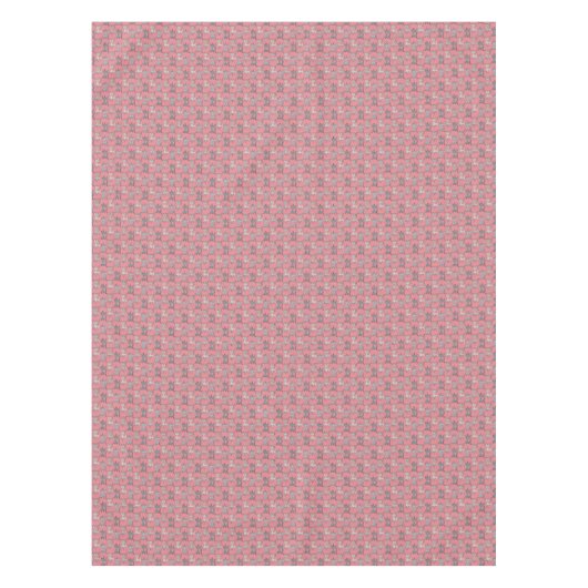 Retro Cat Grafisches Muster Grau Tischdecke (Vorderseite)