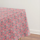 Retro Cat Grafisches Muster Grau Tischdecke (Beispiel)
