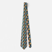 Retro Cat Graphic Custom Necktie Krawatte (Vorderseite)