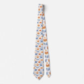 Retro Cat Graphic Custom Necktie Krawatte (Vorderseite)