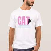 Retro Cat Grid — CAT Graphic Tee Design (Vorderseite)