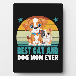 Retro Cat Hund Mama Cat Mama Furmama Welpe Kitty M Fotoplatte