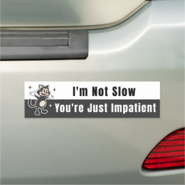 Retro Cat - ich bin nicht langsam Auto Magnet