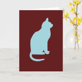 Retro Cat - Leere Karte (Gelbe Blume)