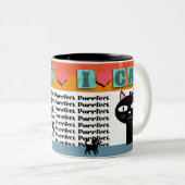 Retro Cat Lover Graphic Zweifarbige Tasse (VorderseiteRechts)
