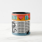 Retro Cat Lover Graphic Zweifarbige Tasse (Mittel)