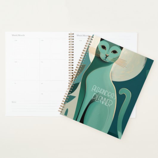 Retro Cat Lover's Planner mit benutzerdefinierbare Planer (Anzeige)