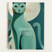 Retro Cat Lover's Planner mit benutzerdefinierbare Planer (Vorderseite)
