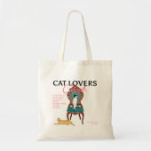 Retro Cat Lovers Tragetasche (Vorne)