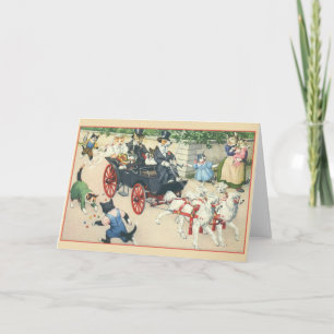 Retro Cat Marriage Wedding Card Karte