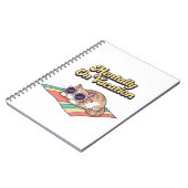 Retro Cat Mental Vacation Lined Notebook Notizblock (Linke Seite)