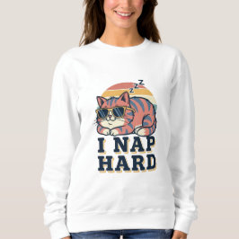 Retro Cat Nap Quote Women’s Sweatshirt