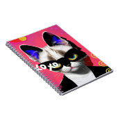 Retro Cat | Notebook-Journal Notizblock (Rechte Seite)