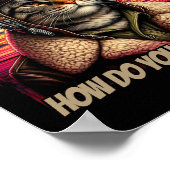 Retro Cat Pilot Mike Echo Oscar Whisky M.e.w Poster (Ecke)