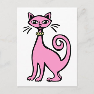 Retro Cat Postkarte