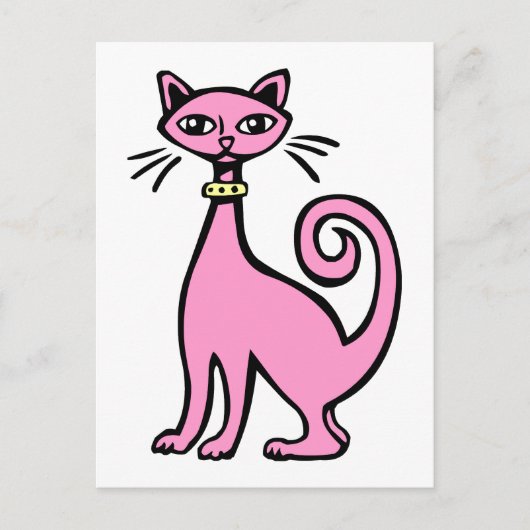 Retro Cat Postkarte (Vorderseite)