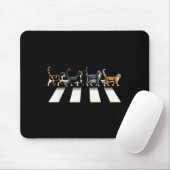 Retro Cat Rock and Roll Musik Geschenk Männer Kind Mousepad (Mit Mouse)