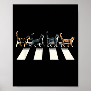 Retro Cat Rock and Roll Musik Geschenk Männer Kind Poster
